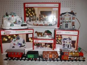 Holiday Time Village Train Set, Post Office, Special Delivery & Ski Mountain Set - Picture 1 of 9