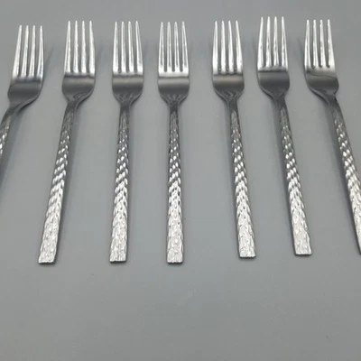 Tenedores de postre para ensaladas de acero inoxidable Brandani (7) repuesto de diamante Foto 1 de 4
