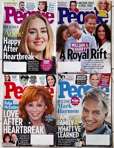 Lot of 4 People Magazines Magazine 2019 William Harry Royal Riff Adele Reba - Picture 1 of 1