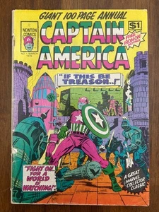 CAPTAIN AMERICA #1 Annual NEWTON COMICS 1976 RARE AUSTRALIAN Variant VG W/Iron - Picture 1 of 24
