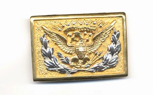 Gürtelschnalle American Eagle 3" x 2" Vintage goldfarben - Bild 1 von 2