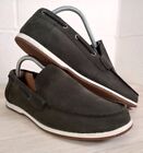 Clarks Suede Slip On Boat Style Shoes Ultimate Comfort Collection Size UK 8.5 
