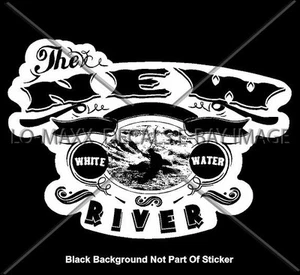 Neu River Wildwasser LKW Auto Glas Neu schwarz & weiß bedruckt Vinyl Aufkleber - Bild 1 von 12