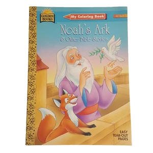 Vintage 90s A Golden Book Coloring Book Noah's Ark Bible Stories - Picture 1 of 6