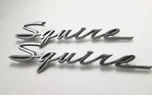 Pair of 1962 FORD FALCON Squire Wagon Scripts Emblems Badges OEM C2DB-16098-B - Bild 1 von 8