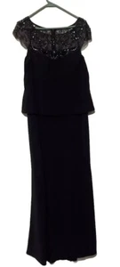 Vestido Xscape Para Mujer Talla 12 Vestido Cuentas Lentejuelas Largo Formal Fiesta - Imagen 1 de 8