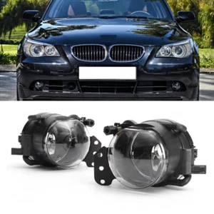 1Pair Fit for BMW E60 E61 E63 E46 X3 325i 525i Clear Lens Front Fog Light Lamp - Picture 1 of 5