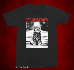 New Pet Sematary Black Stephen King 1983 Mens VintageT-Shirt - Picture 1 of 2