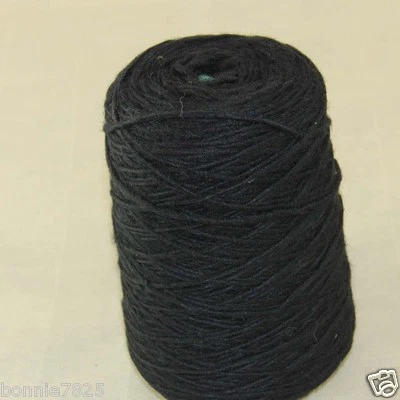 Sale 500gr NEW Knitting Cone Yarn Chunky Hand-woven Black Wool Cashmere 5817 - Image 1 of 4