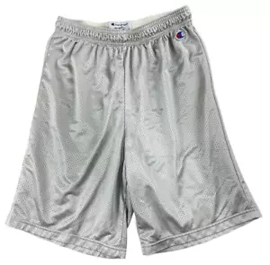 Pantalones cortos de baloncesto Champion de malla gris talla pequeña 9" entrepierna cordón cintura - Imagen 1 de 4