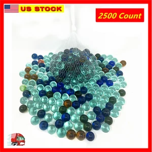 Lot of 2500 Glass Marbles 25lb Glass 5/8" 16mm Bulk Wholesale Toy SlingShot Ammo - Picture 1 of 4