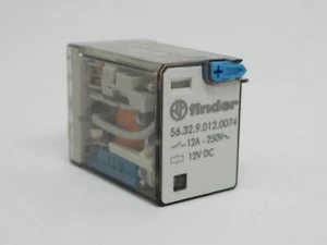 Finder 56.32.9.012.0074 Plug In Relay 12VDC 12A 8-Blade USED - Picture 1 of 4