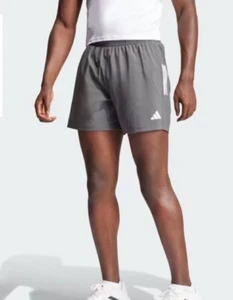 Adidas Own The Run Herren Laufshorts grau feuchtigkeitsableitend Reißverschlusstasche XL 7” - Bild 1 von 6