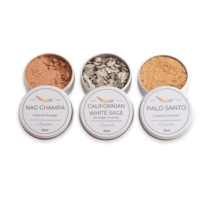 Californian White Sage, Palo Santo and Nag Champa Smudge Incense 30ml tins - Picture 1 of 5