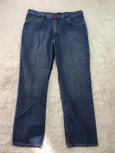 Carhartt Jeans Mens 38x32 Relaxed Fit Straight Leg Style #101483968 Blue Denim - Picture 1 of 8
