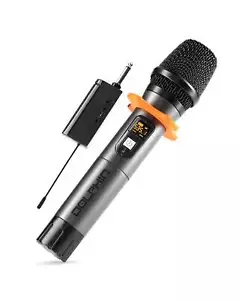 New Dolphin MCX10 Wireless Portable Handheld Cordless Karaoke Microphone Gray - Picture 1 of 7