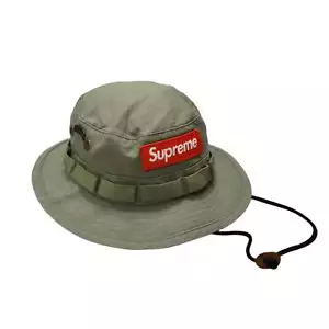 NWT Supreme Olive Military Box Logo Boonie Bucket Hat Men's S/M FW24 AUTHENTIC - Picture 1 of 6