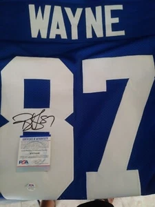 Reggie Wayne Authentic Signed Blue Pro Style Jersey Autographed PSA #9A75508 - Picture 1 of 3