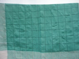 Grün & Weiß Quadrate Leinen Tischdecke Tischdecke 59" x 59" Vintage - Bild 1 von 11