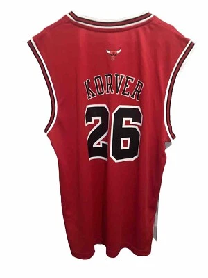 Kyle Korver Chicago Bulls NBA Jersey Men Large Red Rare #26 2012 Adidas NWOT New - Image 1 of 4