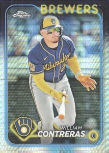 2024 Topps Chrome - William Contreras #24 Prism Refractor - Picture 1 of 2