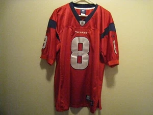 Reebok Houston Texans #8 MATT SCHAUB Sewn-on Red Jersey (Adult 50) - Picture 1 of 5