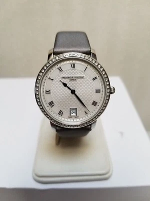 FREDERIQUE CONSTANT SLIM LINE SILVER DIAL DATE LADIES WATCH FC-220M4SD36 NEW - Image 1 of 4