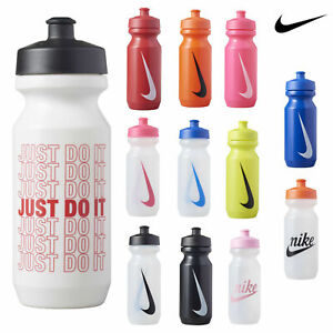 Nike Big Mouth Sports Water Bottle Drinking Gym Running Clear/Black New 