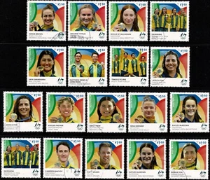 Australia - Juegos Olímpicos 2024 - Juego de 18 estampillas - Usado fino. - Imagen 1 de 1