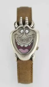 Disney's Watch Youth Womens HUGO Stainless Steel Silver Brown Leather Quartz - Picture 1 of 3