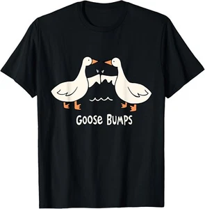 Cute Goose Bumps Funny Animal Pun Lover Women & Men Graphic T-Shirt - Picture 1 of 3