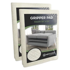 Nevlers Couch Grip Pads 22" x 72" - Pack of 2 Non Slip Grip Pads - Easy to Clean - Picture 1 of 9