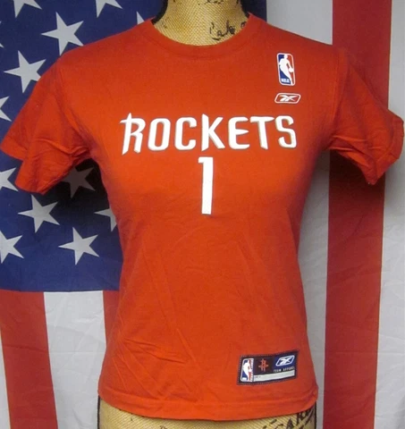 HOUSTON ROCKETS youth small T shirt Tracy McGrady basketball size 8 tee Reebok Cover