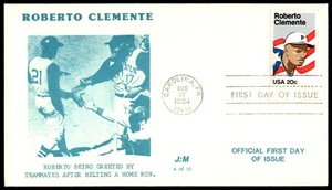 1984 Roberto Clemente FDC Greeted by Teammates J:M Cachet - Picture 1 of 2