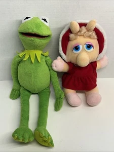 Rana Ty Kermit y bebé vintage Miss Piggy Jim Henson Muppets - Imagen 1 de 12