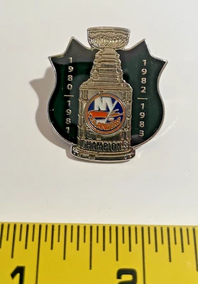 New York Islanders Stanley Cup Champions PIN clasp back 4 Years 80-83 NHL - Image 1 of 3