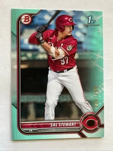 2022 Bowman Draft Aqua SAL STEWART 1st Bowman RC Cincinnati REDS #BD-122 /199 - Picture 1 of 2