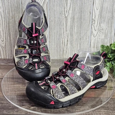Sandalias Keen Whisper para mujer 9 negras grises rosas agua senderismo zapatos punta cerrada Foto 1 de 4