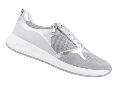 GEOX SCARPE SNEAKERS DONNA ESTATE D35NQA 0NF14 C0898  BULMYA ARGENTO - GRIGIO CH - Immagine 1 di 4
