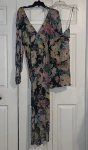 HEMANT & NANDITA Kati Kaftan Floral Maxi Dress Size Medium - Picture 1 of 24