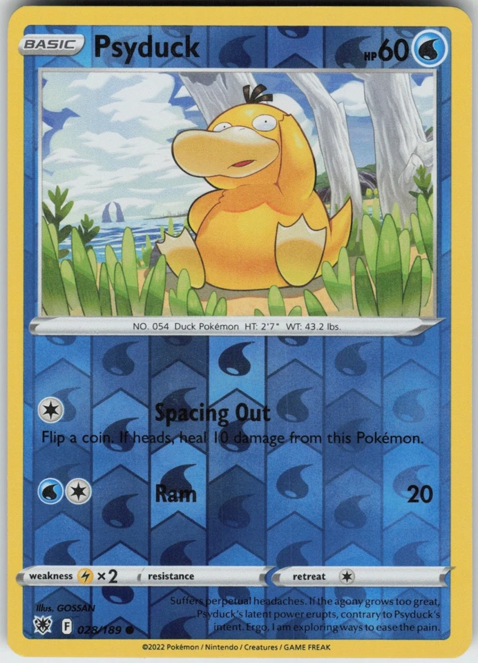 PO-06 Reverse Holo Psyduck 028/189 Common SWSH10: Astral Radiance - Image 1 of 1