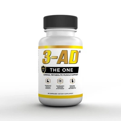 3-AD® 25mg Muscle Support Supplement - 60 capsules - Patented Formula - Image 1 of 2