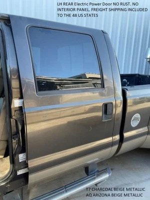 99-07 Ford F350 Super Duty USADO Trasero Izquierdo Doble Cabina Puerta Eléctrica 2 Tonos ENVIADO Foto 1 de 4