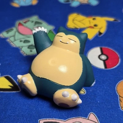 Pokemon Snorlax Figura Finger Puppet 2005 Nintendo Bandai PVC De Colección Japón EE. UU. Foto 1 de 4