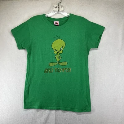 Camiseta De Colección Para Mujer Piolín Pájaro Mal Temper Punk Grunge Rave Delgada 34z24 Foto 1 de 4