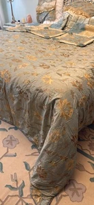 King Custom Bedding Blues Gold Brown - Picture 1 of 11