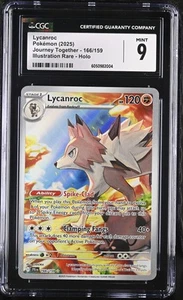 Lycanroc Pokémon 2025 Journey Together #166/159 CGC 9 - Picture 1 of 2