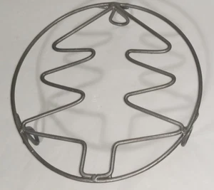 Weihnachtsbaum Untersetzer auf 3 Beinen silberfarben Metall/Eisen offenes Design 9,5" Durchmesser - Bild 1 von 8