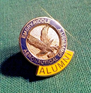 Embry-Riddle Aeronautical University Alumni Lapel Hat Tie-Tack Jacket Pin Rare - Picture 1 of 3