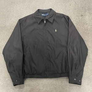 Chaqueta Harrington Polo Ralph Lauren Para Hombre Cremallera Completa Talla XL Negra - Imagen 1 de 6